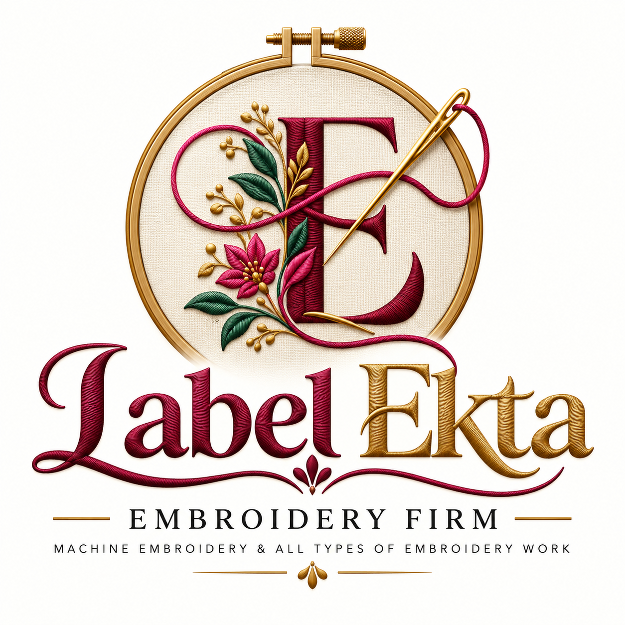 Label Ekta Embroidery Firm Logo